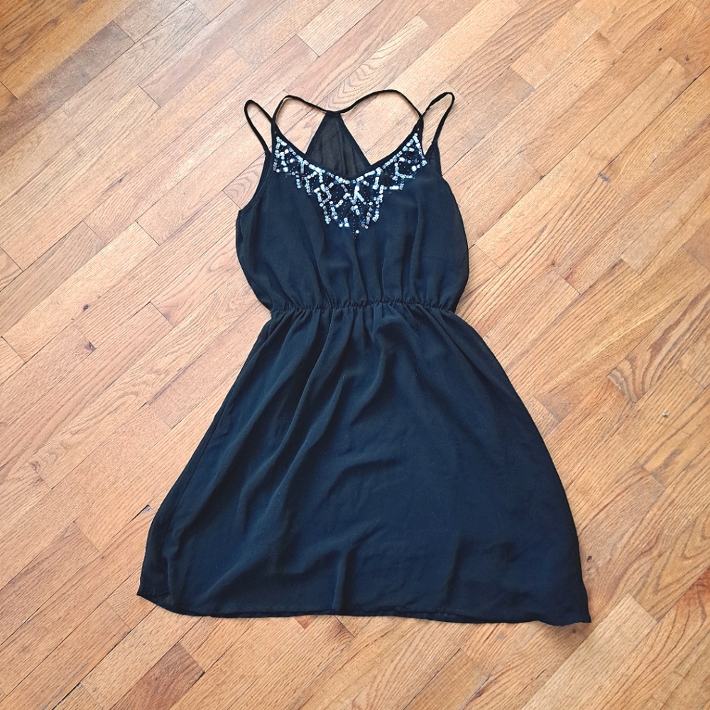 Star Style Black Sparkle Dress Size Small